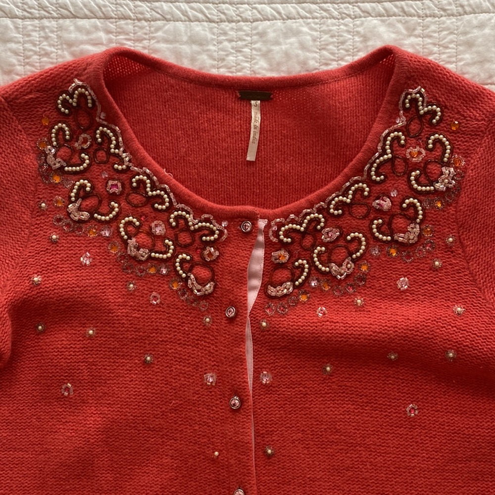 Free People beaded cardigan - Picture 2 of 6